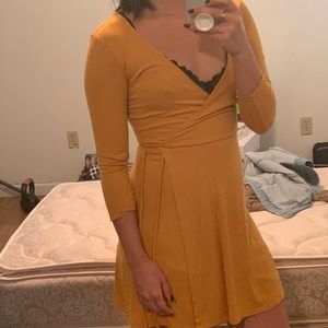Yellow forever 21 knit dress